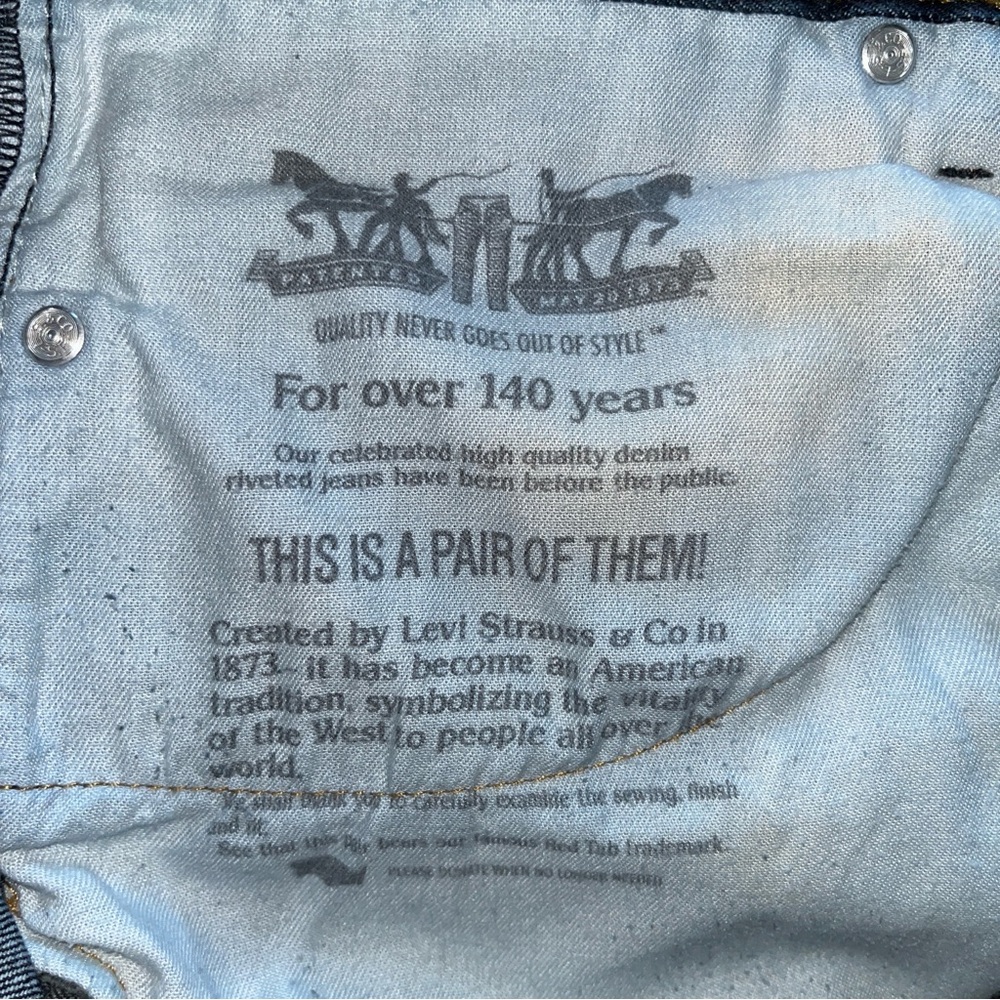 Levi's Men's Straight Jeans - Dark Blue - Picture 6 of 16